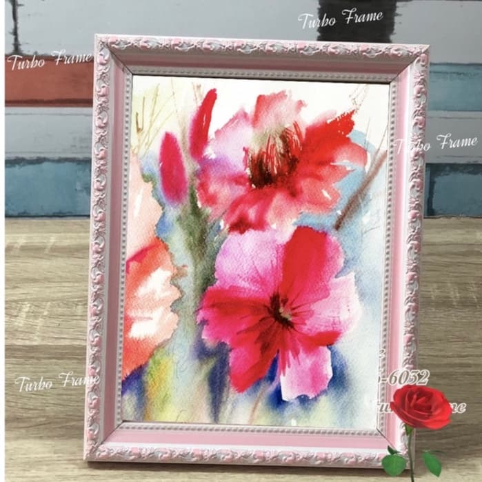กรอบรูปสีสวยๆ น่ารัก กรอบเกียรติบัตร ขนาดภาพ 10x12” , A4 , 8x12" , 8x10" ,6x8”, A5 , 6x12"ใส่ใบประกาศ งานแต่งงาน +กระจก รูปที่ 5