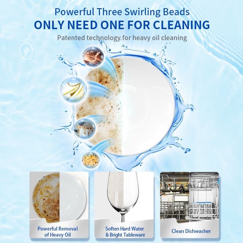 Dishwasher Tablet capsulevortex 26เม็ด 4in1เม็ดน้ำยา​ น้ำยา​ล้างจาน​ชนิดก้อน​​ สำหรับ​เครื่อง​ล้างจาน​ รูปที่ 4