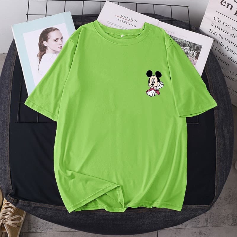 BK-SHORT เสื้อยืดแขนสั้น 2สี ฟ้า/เขียว ลายการ์ตูน ขายดีตามเทรนต์ ลายน่ารัก สีสันสดใส่น่ารัก ใส่ได้ทั้ง ญ/ช รูปที่ 4
