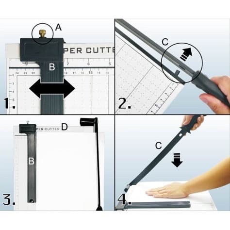 แท่นตัดกระดาษ เครื่องตัดกระดาษ ที่ตัดกระดาษA4 Paper Cutter ใบมีดคม อุปกรณ์สำนักงาน พร้อมสเกลวัดขนาดอย่างดี รูปที่ 6