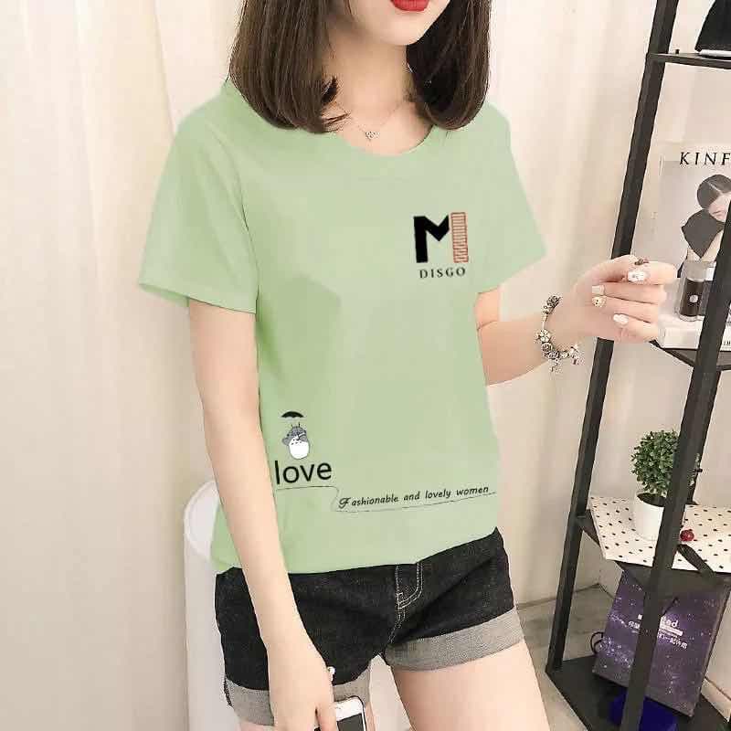 เสื้อแฟชั่นผู้หญิง แขนสั้น สไตล์เกาหลี สวมใส่สบาย รูปที่ 1