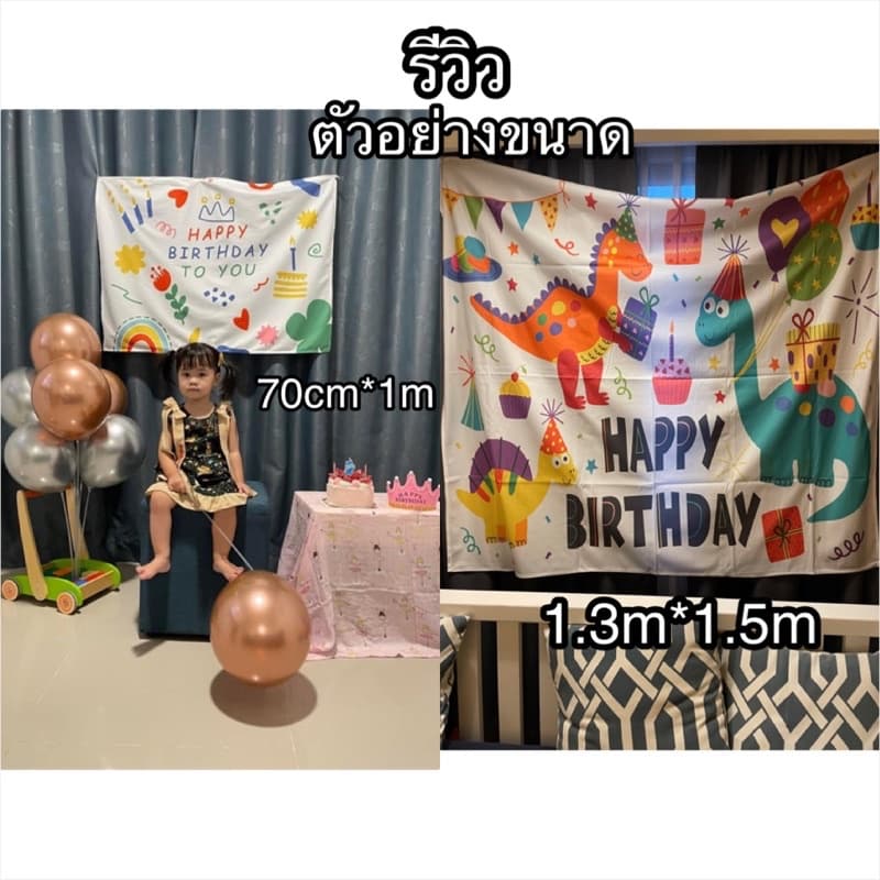 ป้ายวันเกิด ฉากวันเกิดHappy birthday ลายน่ารัก รูปที่ 7