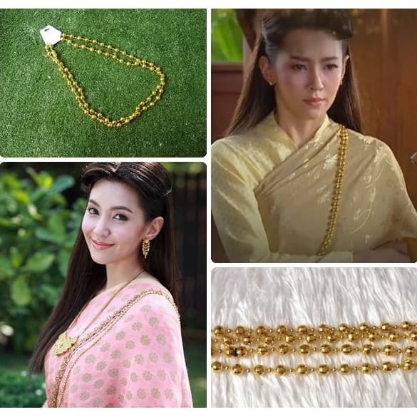 เครื่องประดับ สังวาลย์ เข็มกลัด แบบลูกโลก สำหรับใส่ถ่ายภาพ งานบุญ งานประกวด ใส่ได้ทั้งเด็กชายหญิง รูปที่ 8