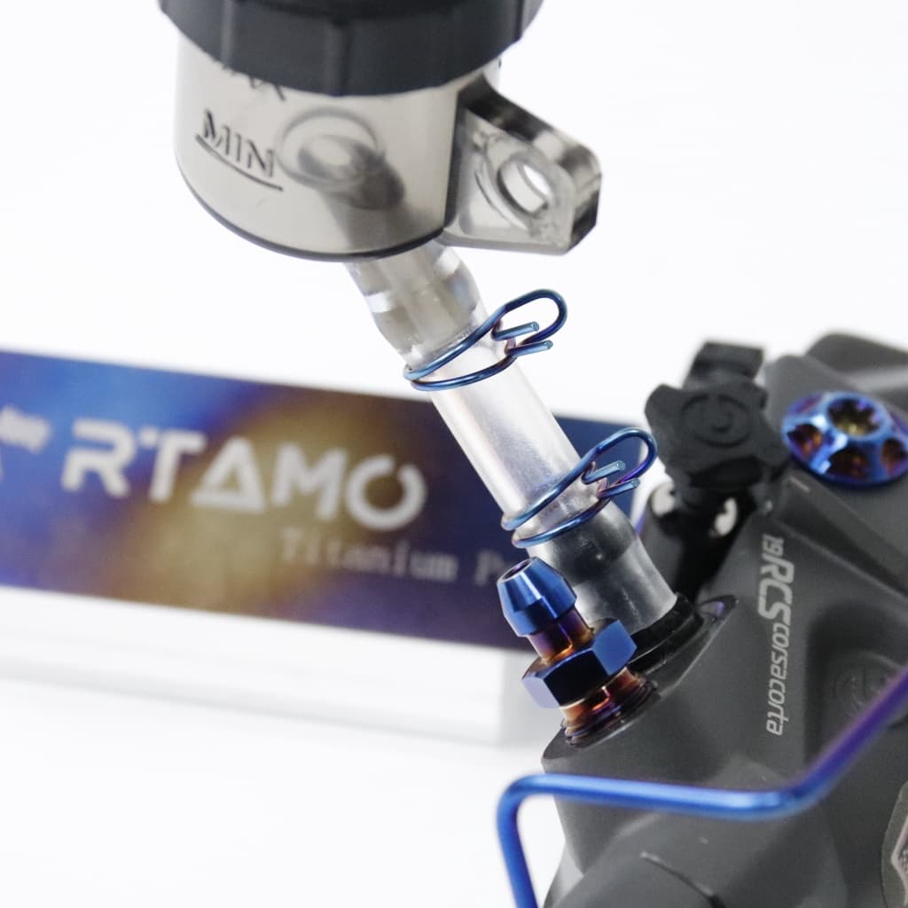 RTAMO Gr5 Brembo Oil Tube Clip คลิปหนีบท่อปั๊มไทเทเนียม Brembo Italy RCB Frando Adelin Pump รูปที่ 7