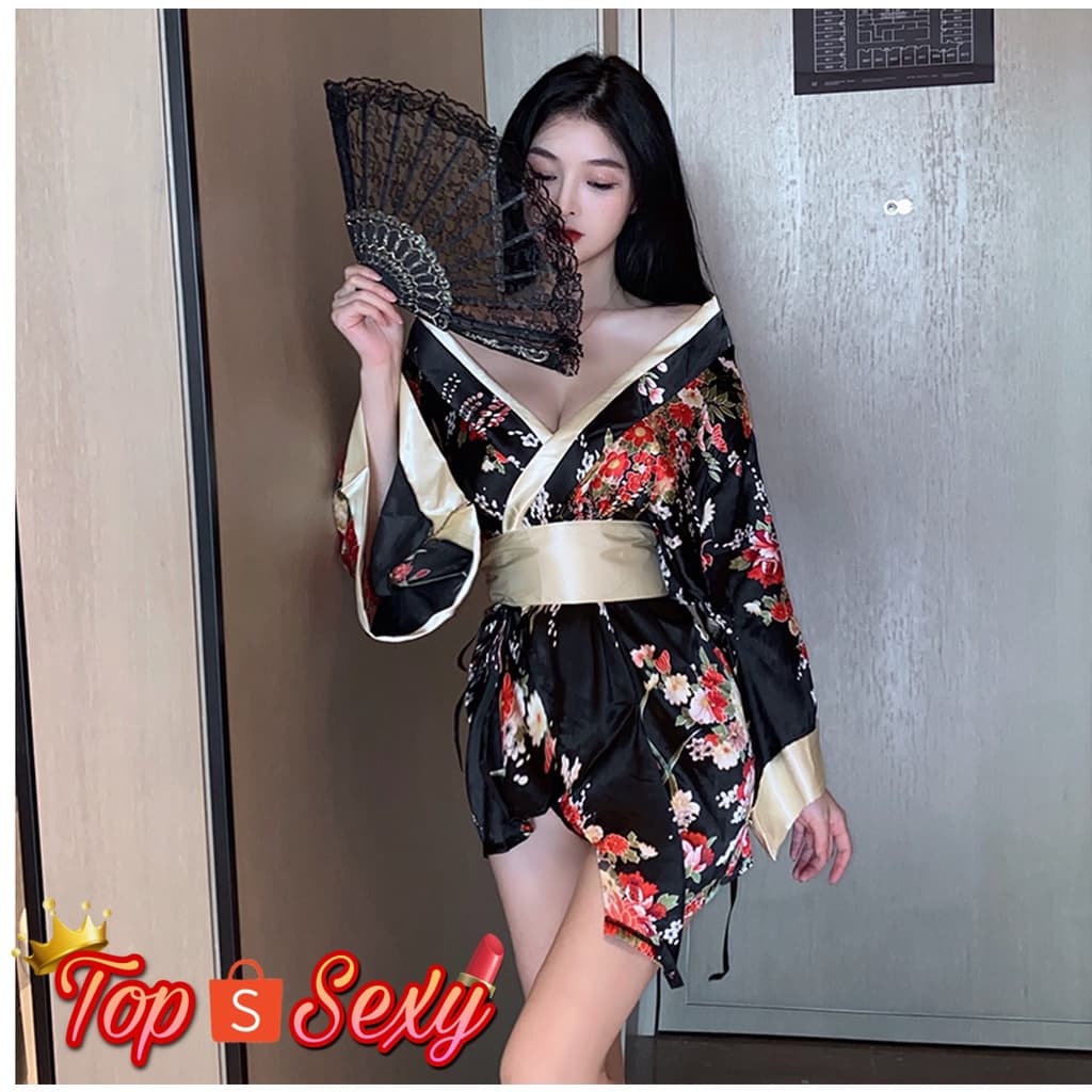 ชุดคลุม ชุดกิโมโน แบบผ้าซาติน พร้อมสายคาดเอว T-155 ราคาส่ง รูปที่ 3