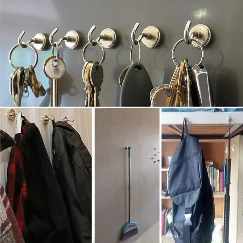 แม่เหล็กตะขอ Hook Magnet ตะขอแม่เหล็กทรงพลัง ตะขอเกี่ยว แขวนกุญแจ แม่เหล็กแรงสูง Neodymium magnet แม่เหล็กแรงดึงดูดสูง รูปที่ 9
