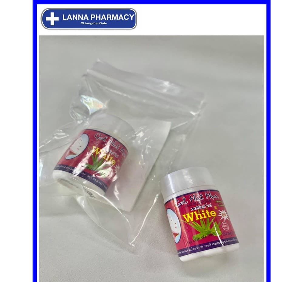 Lotผลิตใหม่อย.ไทย ลอกสิวเสี้ยน Gel Hut Mun White ผลิตภัณฑ์ลอกสิวเสี้ยน 22 กรัม รูปที่ 3