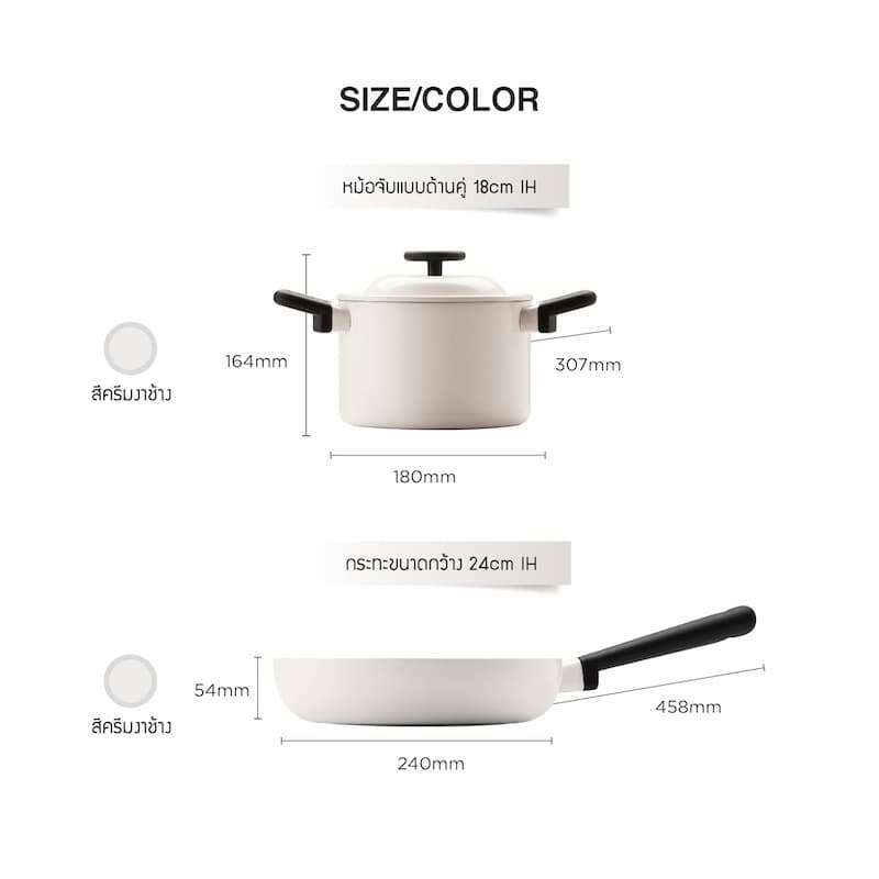 LocknLock หม้อมีฝาปิด Casserole 18 cm. DECORE' collection รุ่น LDE1182IH รูปที่ 4