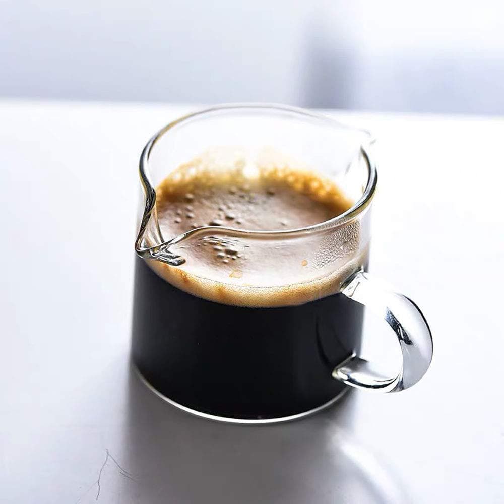 ThaiTop แก้วตวง กาแฟ ด้ามไม้ สองปากเท แก้วช็อต 75 มิลลิลิตร รูปที่ 5