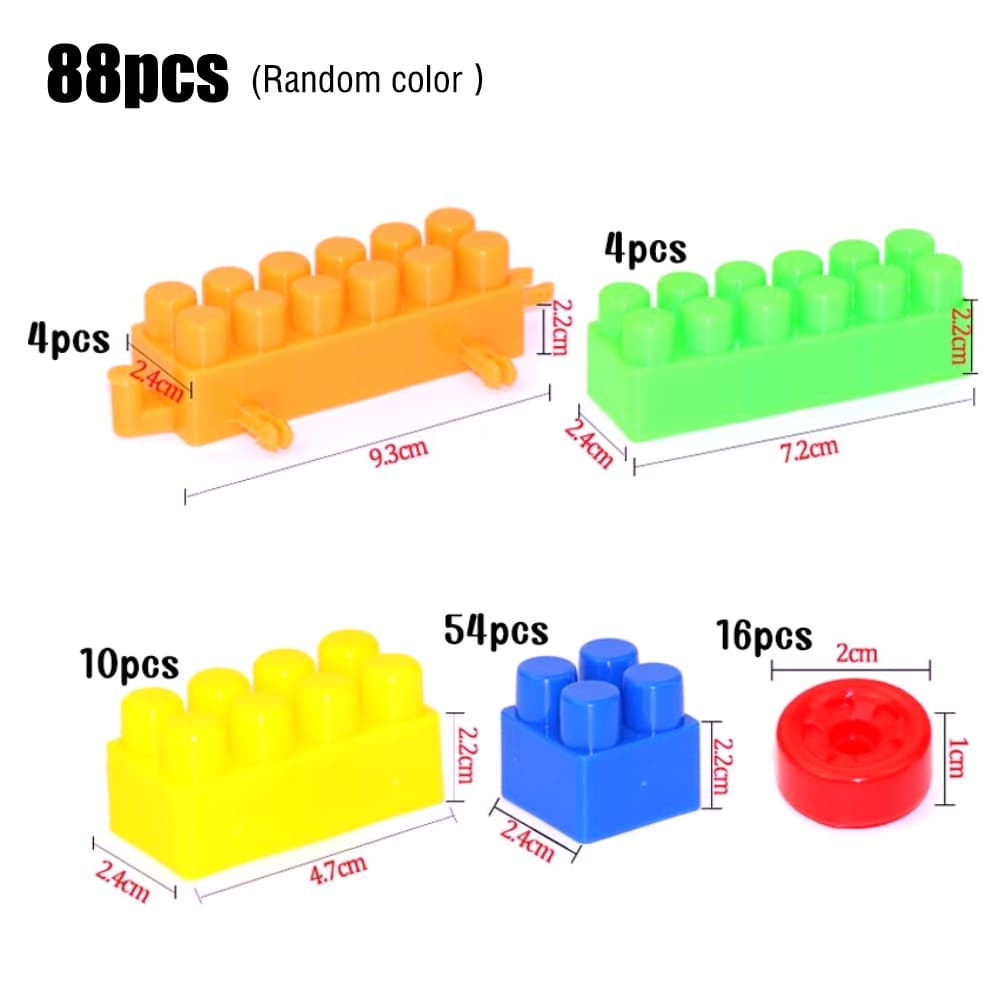 บล็อคตัวต่อ 88pcs ชิ้นพร้อมกล่องช่วยเสริมพัฒนาการสร้างความคิดของเล่นเด็ก Toys รูปที่ 4