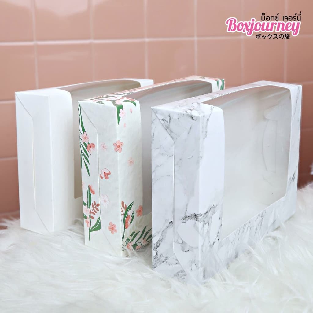 Boxjourney กล่องบราวนี่ หน้าต่างวีเชฟ 3 สี 15x20x5 ซม. รูปที่ 2