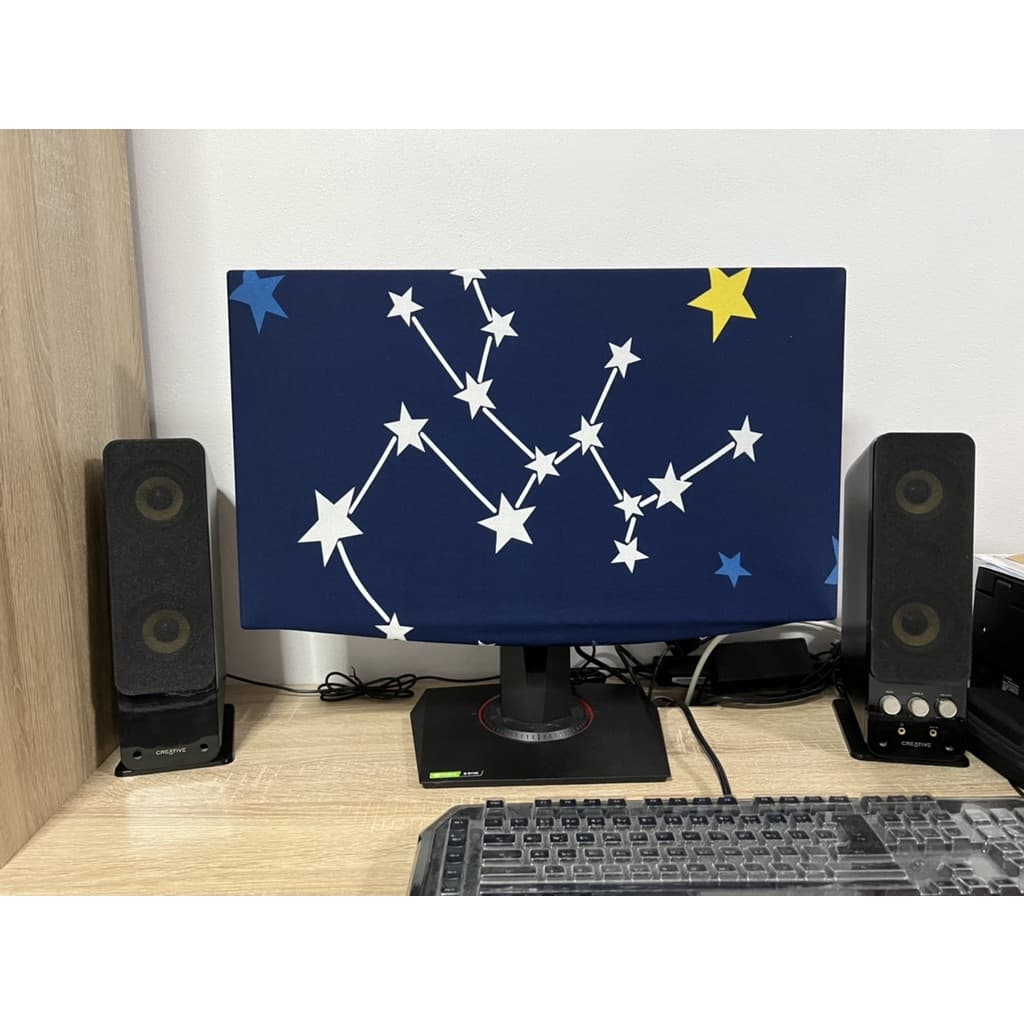ผ้าคลุมจอคอม 24 27 นิ้ว ผ้าคลุมหน้าจอคอมพิวเตอร์ ที่คุมครอบ computer monitor cover รูปที่ 5