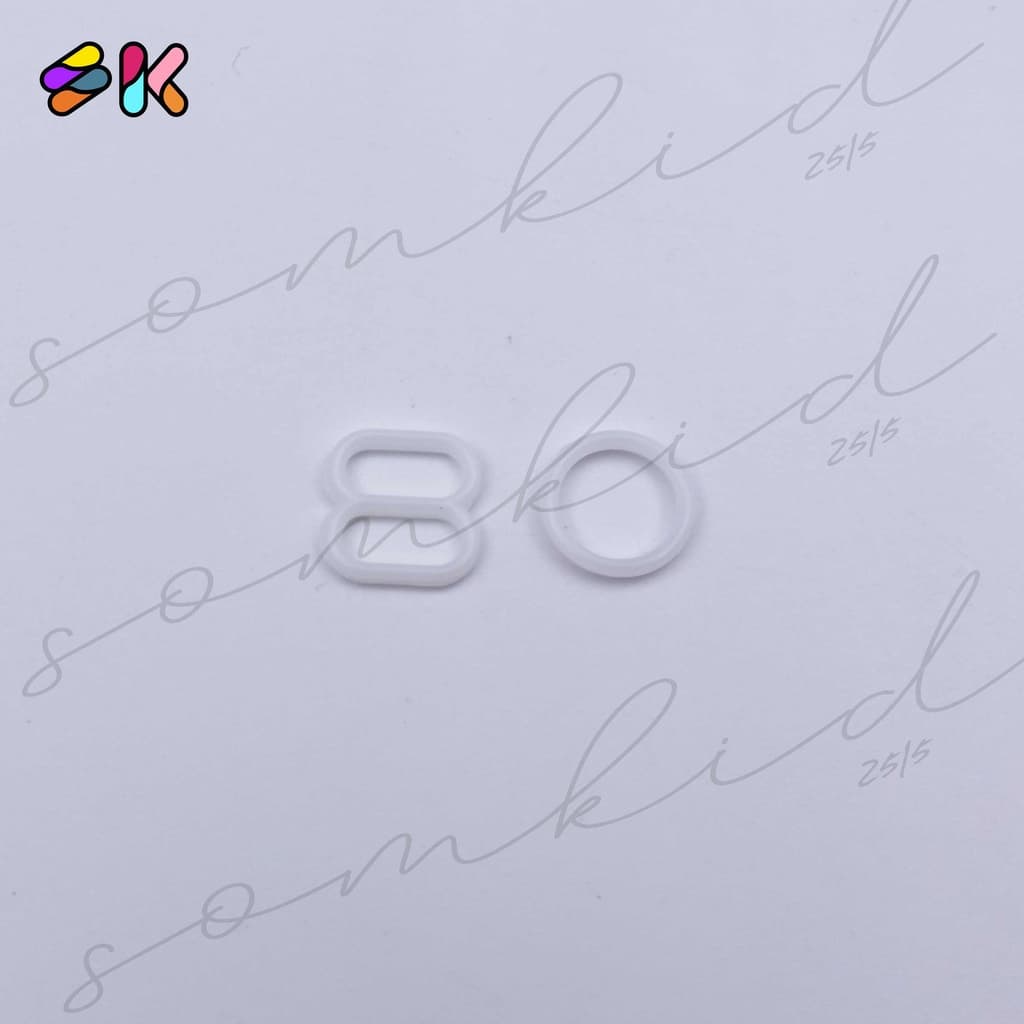 somkid ห่วงสำหรับทำสายเสื้อใน ห่วงปรับเสื้อใน สำหรับทำสายใน8mm/10mm/12mm มี3สีขาว,ดำและใส รูปที่ 3