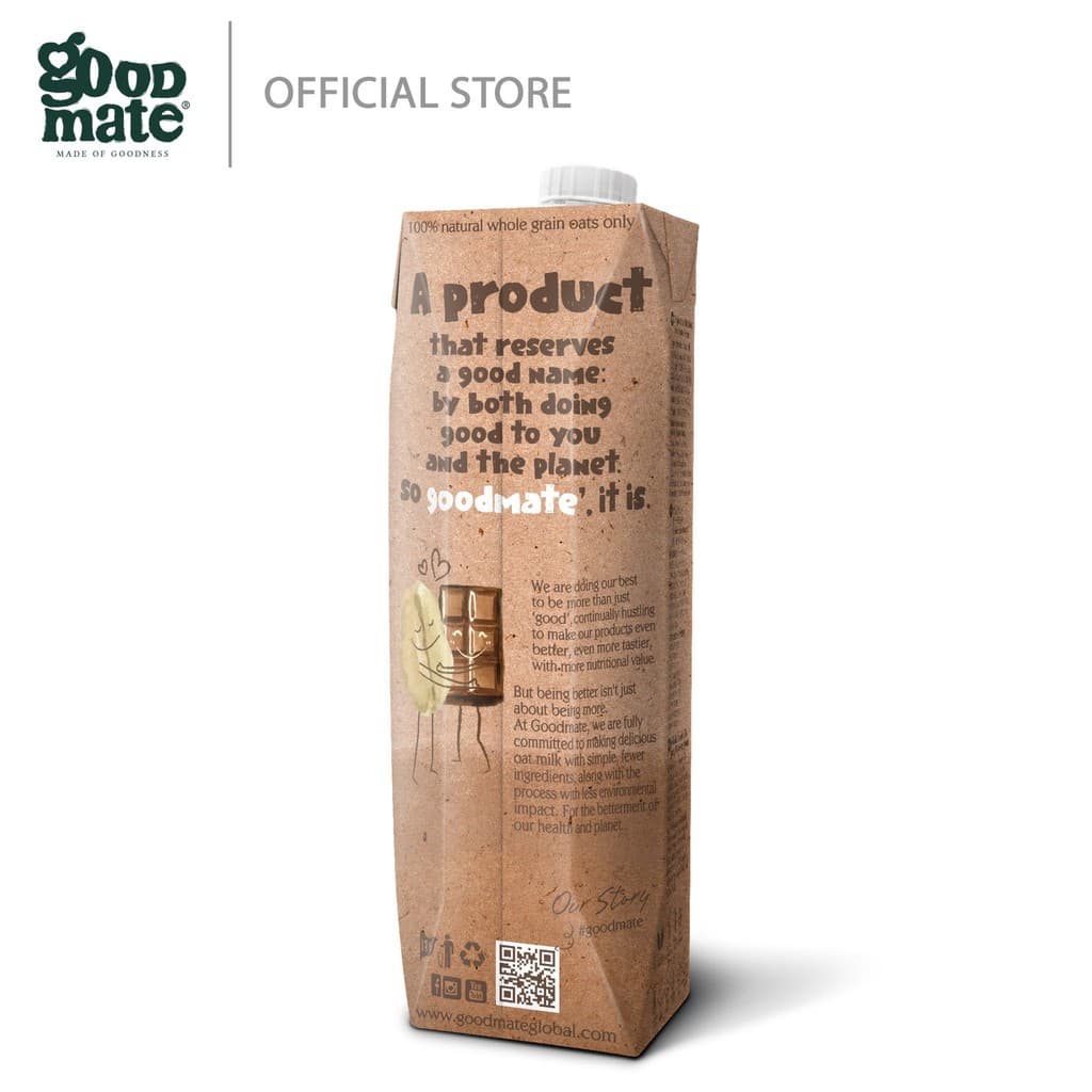Goodmate Chocolate Deluxe Oat Milk กู๊ดเมท นมโอ๊ต สูตรช็อกโกแลตดีลักซ์ ขนาด 1000 มล. รูปที่ 3