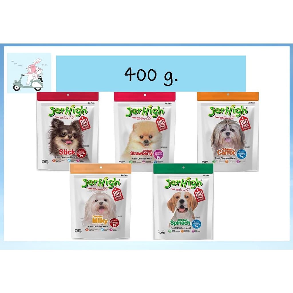 Jerhigh Stick ขนมสุนัข เจอร์ไฮ ถุงใหญ่ ขนาด 360-400กรัม รูปที่ 1
