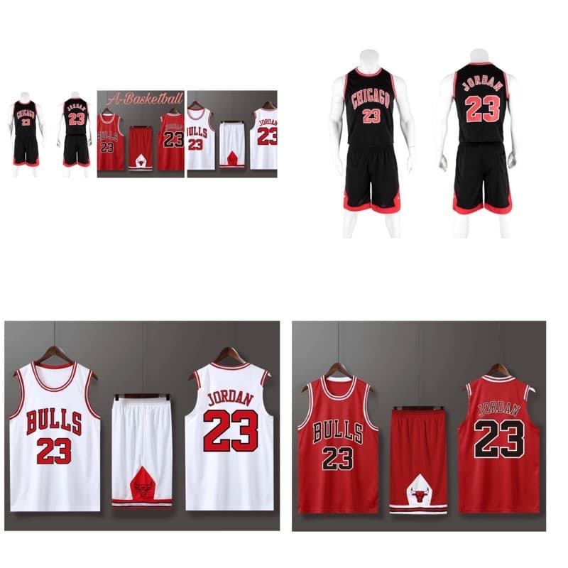 เสื้อบาส ชุดบาส ทีมBULLS เบอร์ 23 รูปที่ 1