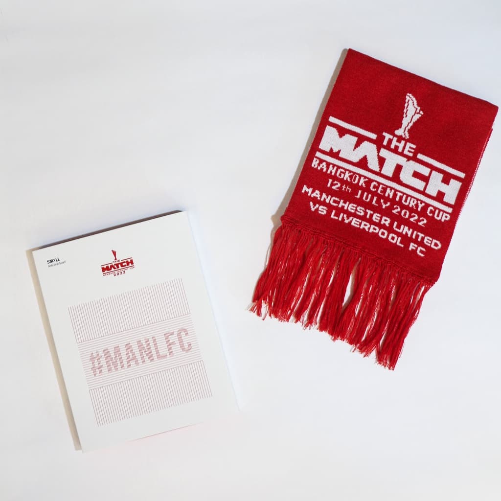 ผ้าพันคอฟุตบอล THE MATCH Bangkok Century Cup 2022 Man u vs Liverpool ลิขสิทธิ์อย่างเป็นทางการจาก SM>LL สมอลล์ รูปที่ 4