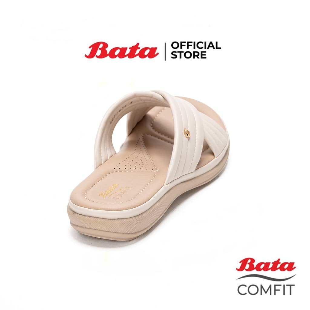 Bata บาจา รองเท้าแตะเพื่อสุขภาพ รองรับน้ำหนักเท้าได้ดี สูง 1 นิ้ว สำหรับผู้หญิง รุ่น Talon สีครีม 6611634 รูปที่ 3