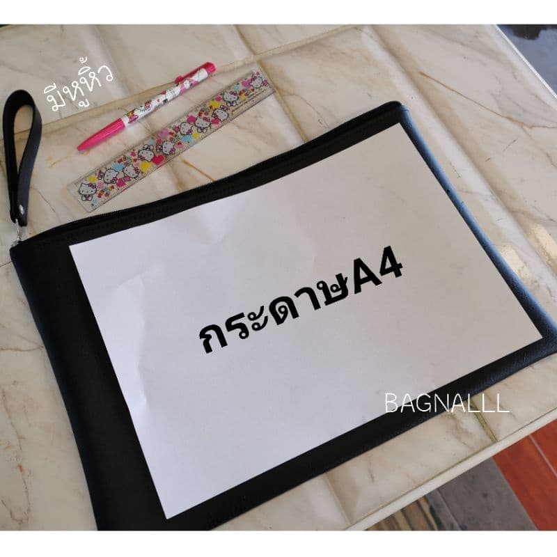 แฟ้มหนังขนาดA4กระเป๋าแฟ้มใส่เอกสารแฟ้มแฟ้มหนังกระเป๋าใส่หนังสือแฟ้มใส่ชีทเรียน รูปที่ 6