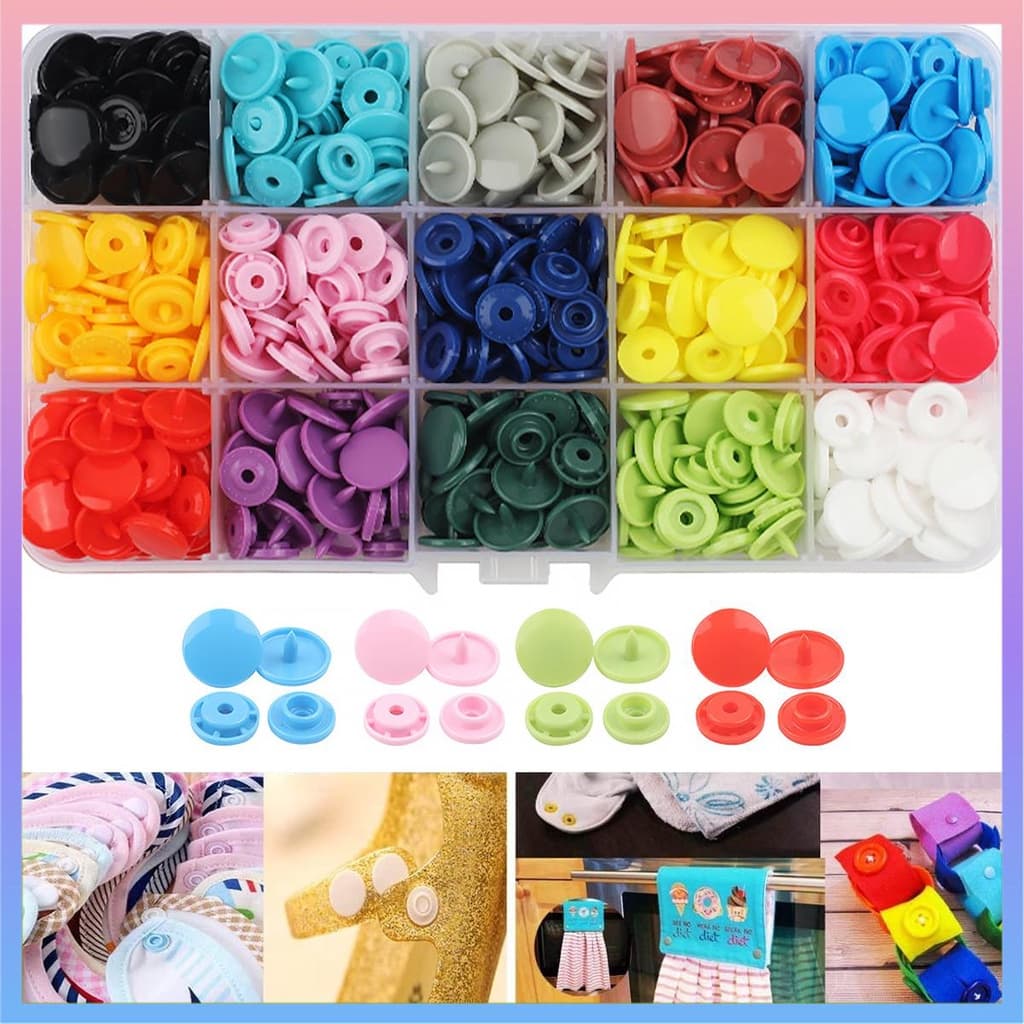 ชุดคีมติดกระดุมแป๊ก สำหรับงานฝีมือ DIY เครื่องมือตอกกระดุม รูปที่ 3