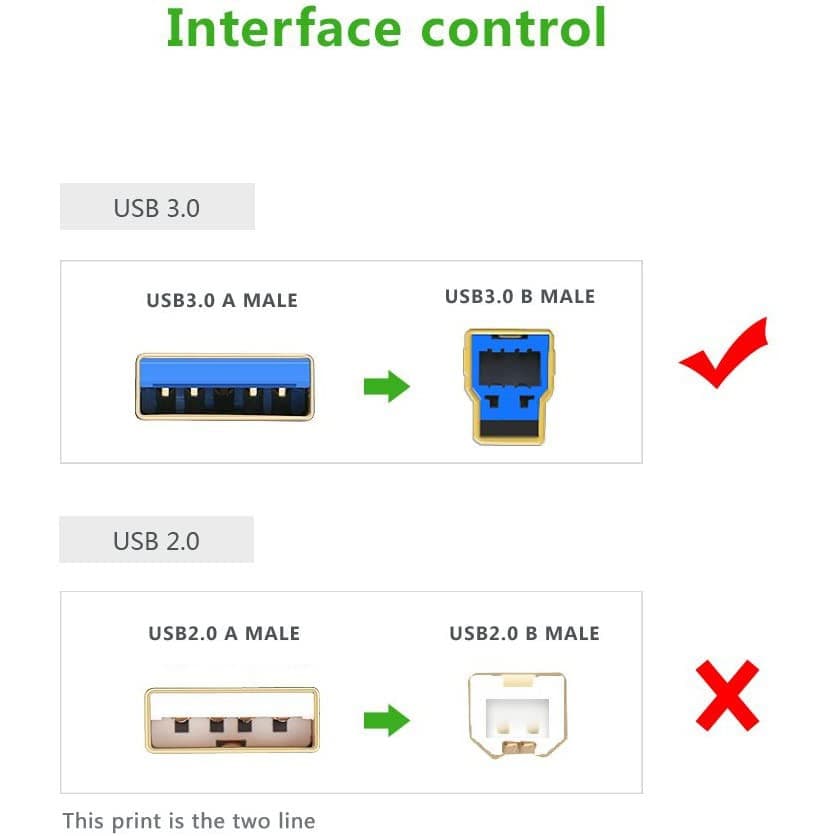 UGREEN สายต่อปริ้นเตอร์ USB 3.0 A Male to USB B Male Printer Scanner Cable ยาว 1-2M รุ่น US210 รูปที่ 5