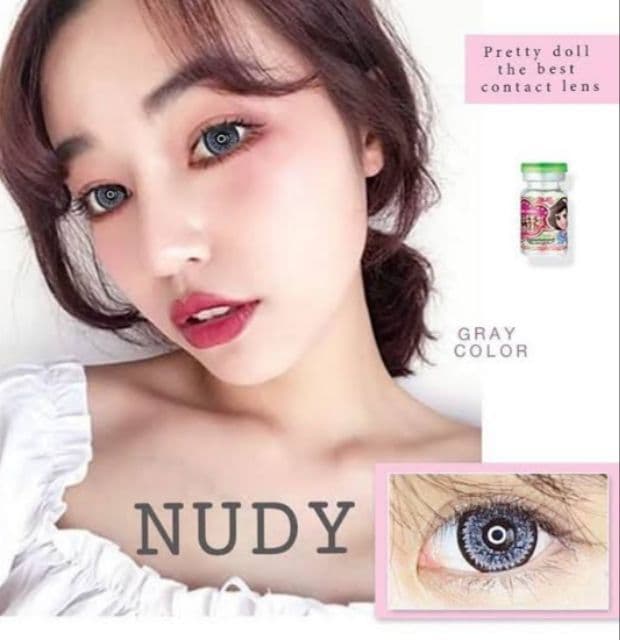 Nudy brown gray -00 ถึง -1000 Wink Sweety plus Pitchylens Pretty Doll Contactlens บิ๊กอาย. รูปที่ 6