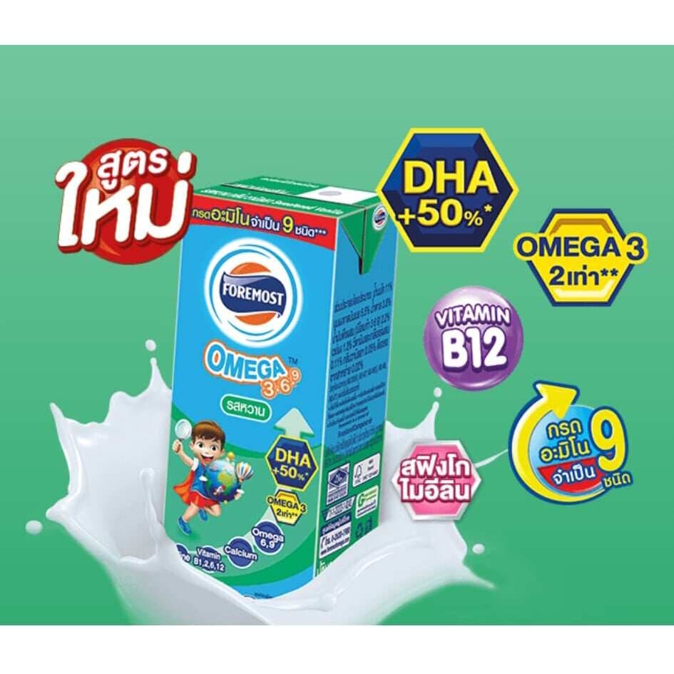 โฟร์โมสต์ โอเมก้า 369 Foremost Omega UHT ขนาด 180 มล. รสหวาน ขายยกลัง รวม 108 กล่อง รูปที่ 3