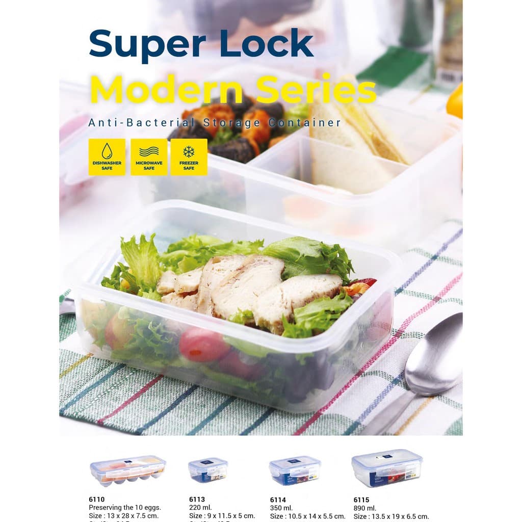 Superlock รุ่น 6115 กล่องถนอมอาหาร รุ่น Modern ฝาล็อคสุญญากาศ ขนาด 890 มล. รูปที่ 5