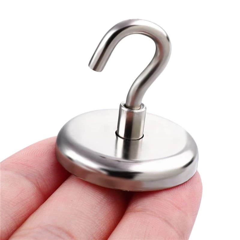 แม่เหล็กตะขอ Hook Magnet ตะขอแม่เหล็กทรงพลัง ตะขอเกี่ยว แขวนกุญแจ แม่เหล็กแรงสูง Neodymium magnet แม่เหล็กแรงดึงดูดสูง รูปที่ 1