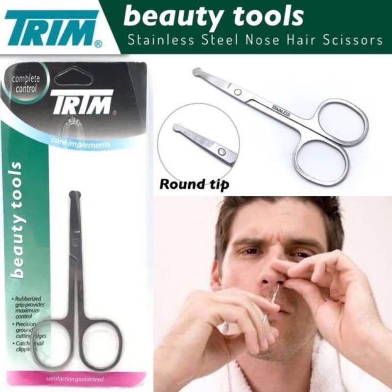 Trim Nose Hair Scissors กรรไกรตัดขนจมูก ปลายกลมกันบาด ปลายแหลม สแตนเลส ยี่ห้อ TRIM ทริม ราคาส่ง ราคา ต่อตัว รูปที่ 6