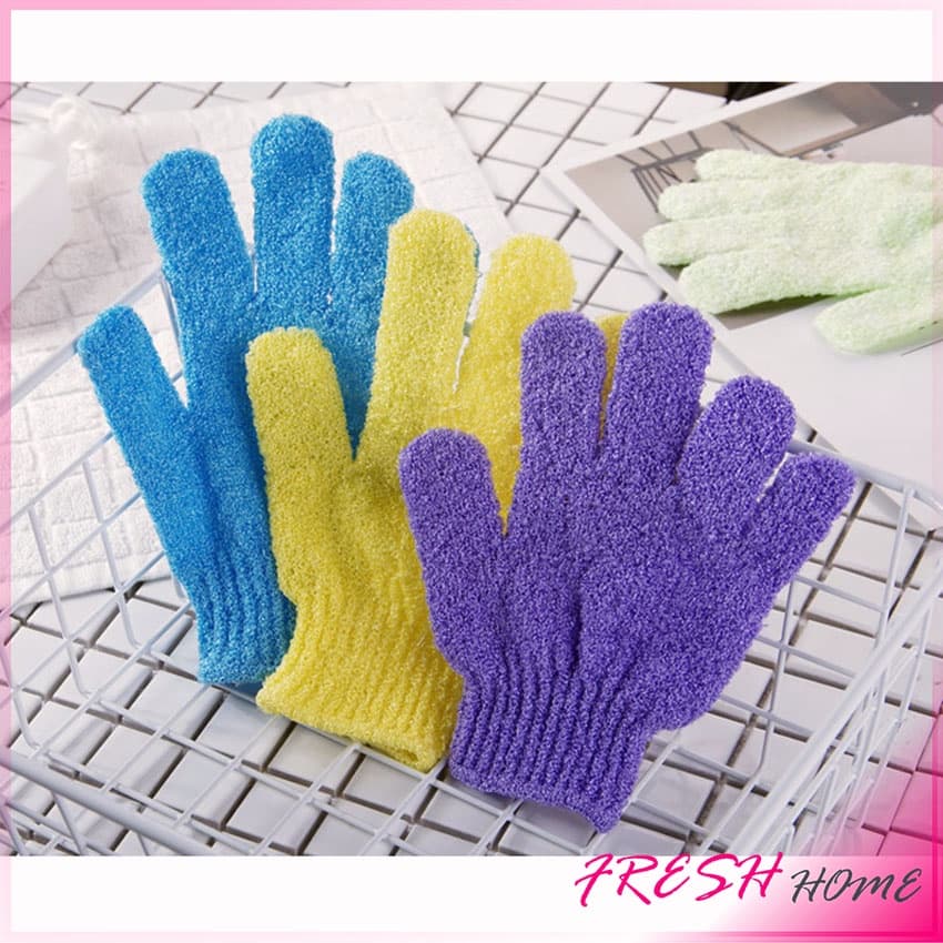 ถุงมืออาบน้ำ ถุงมือขัดผิวอาบน้ำ ขจัดเซลล์ผิวเก่า Glove-style bath towel รูปที่ 7