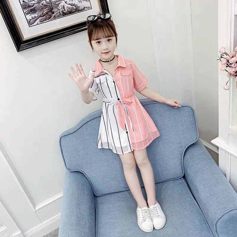 KiKiO สาวชุดฤดูร้อน 2022 เด็กใหม่เกาหลีฤดูร้อนชีฟองเด็กกระโปรงสาวตะวันตกชุดเจ้าหญิง รูปที่ 3