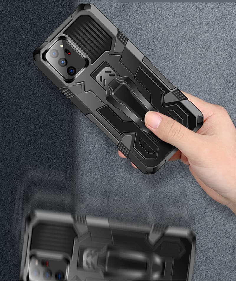 Samsung Galaxy Note 20 / Note 20 Ultra / Note 10 / Note 10 Plus 5G Hybrid Rugged Shockproof Armor Kickstand Case Cover With Belt Clip รูปที่ 5