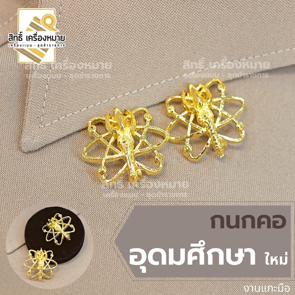 กนกคอกระทรวง เข็มติดปกคอเสื้อ งานแกะมืออย่างดี ทุกกระทรวง ทุกสังกัด รูปที่ 7