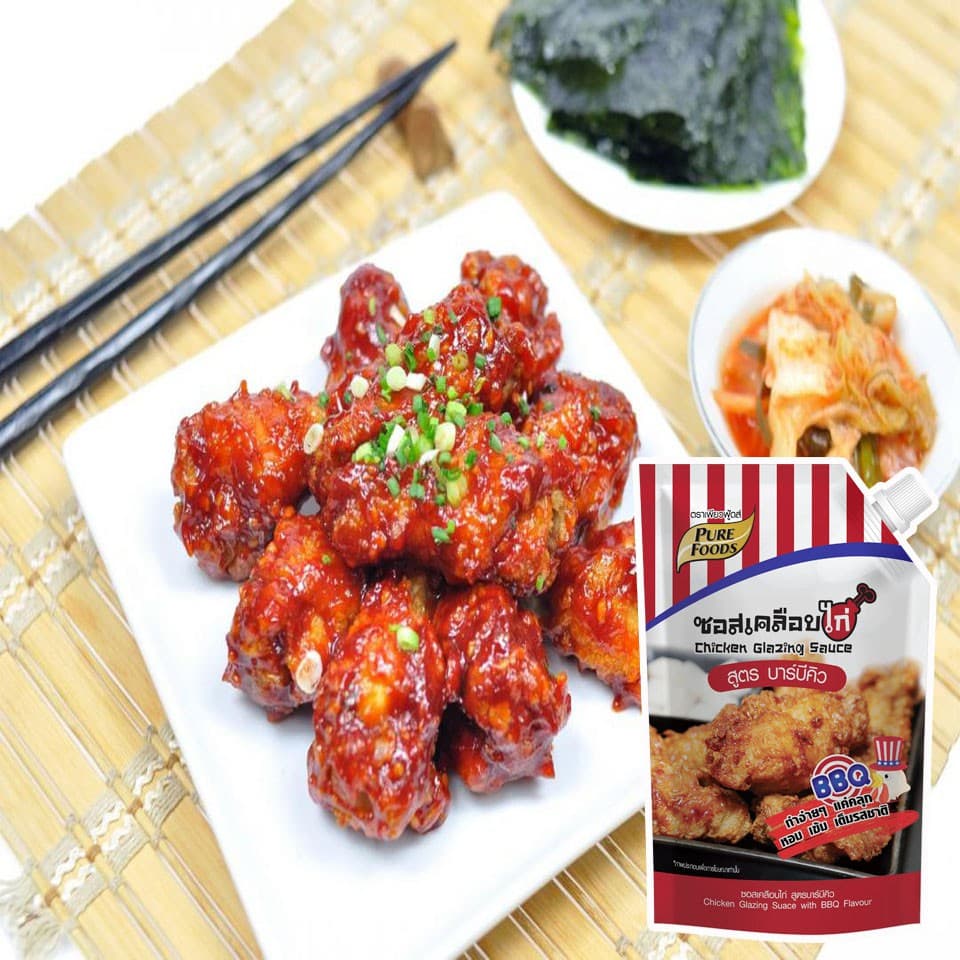 เพียวฟู้ดส์ ซอสเคลือบไก่ สูตร บาร์บีคิว ขนาด 1000 กรัม หอมกลิ่นรมควัน รสชาติเผ็ดและหวานเล็กน้อย รูปที่ 2