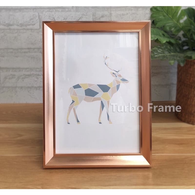 กรอบรูปแต่งบ้านขนาด 10x12”, A4 , 8x12" และ 8x10" สีโรสโกลด์ สีเงินรมดำ * พร้อมกระจกใส ขาตั้ง ห่วงแขวนผนัง * รูปที่ 4