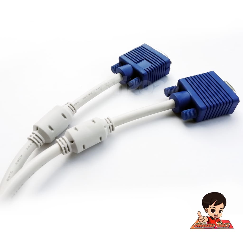 สาย VGA 1 ออก 2 หัว แสดงภาพเหมือนกันพร้อมกัน 2 จอ Vga splitter cable สายแยกจอ คาราโอเกะ งานนำเสนอ รูปที่ 6