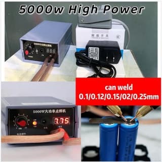 Spot welder เครื่องเชื่อม8000W/5000W mini เย็บปากกา DIYชุด18650 แบตเตอรี่แบบพกพาเครื่องมือเชื่อมเชื่อม 0.15/0.20 นิกเก รูปที่ 2