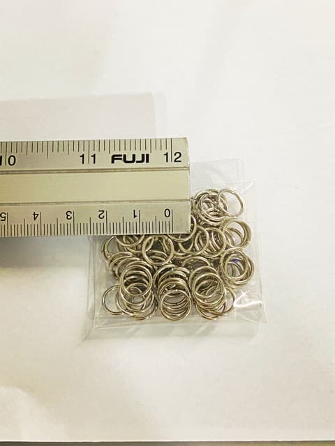 ห่วง เล็ก เบอร์ 10 ขนาด 1 ซม. เงินชุบ 100 วงต่อ 1 ห่อ แข็งแรง รูปที่ 2