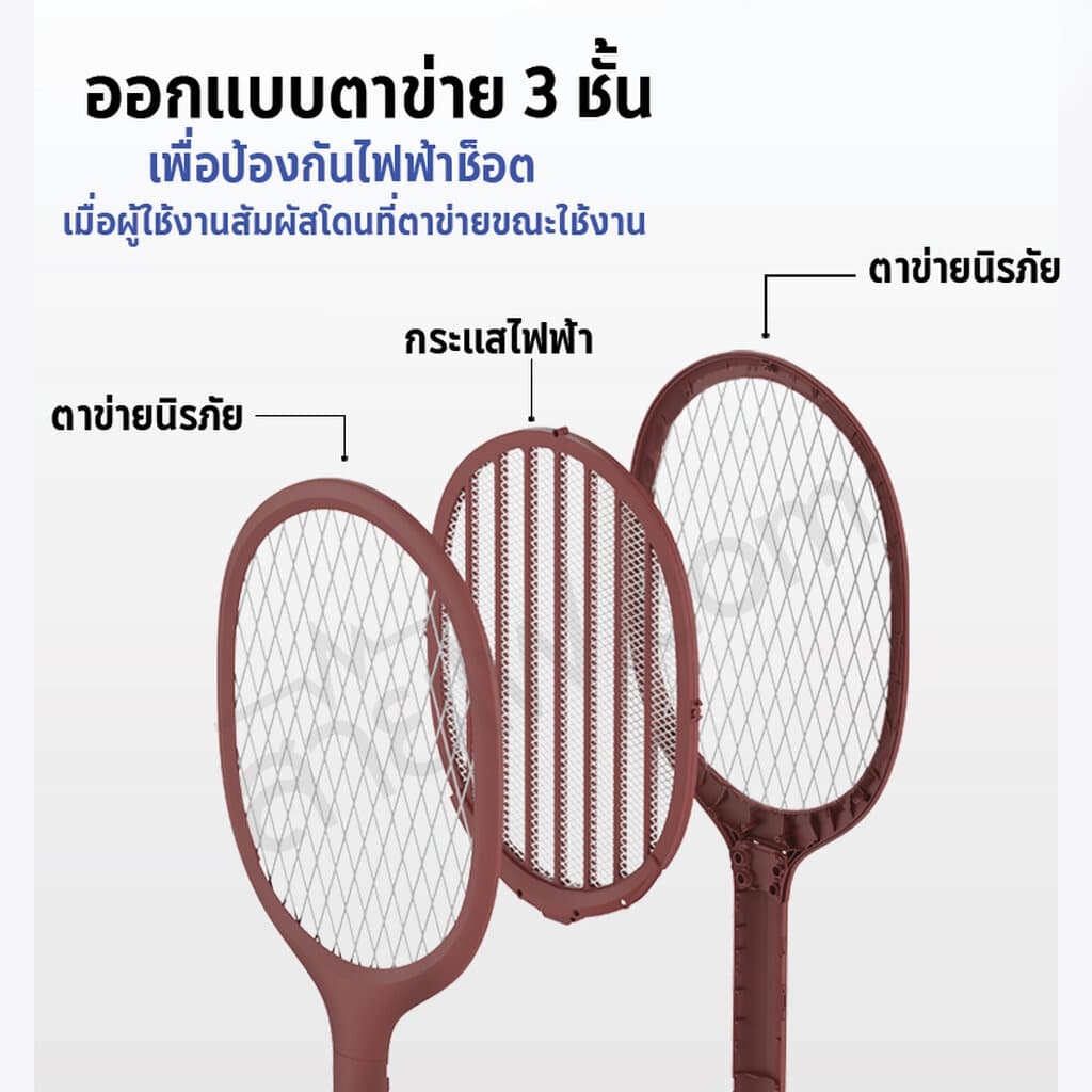 SOLOVE P1 2 in 1 Mosquito Swatter เครื่องดักยุง + ไม้ช็อตยุงและแมลง ไม้ตียุงไฟฟ้า ครบจบในเครื่องเดียว รูปที่ 3
