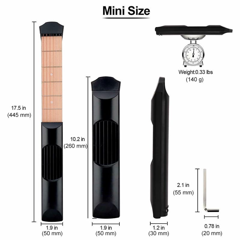 เครื่องมือฝึกซ้อมกีตาร์อะคูสติก ฟิงเกอร์บอร์ด 6 สาย แบบพกพา รูปที่ 2