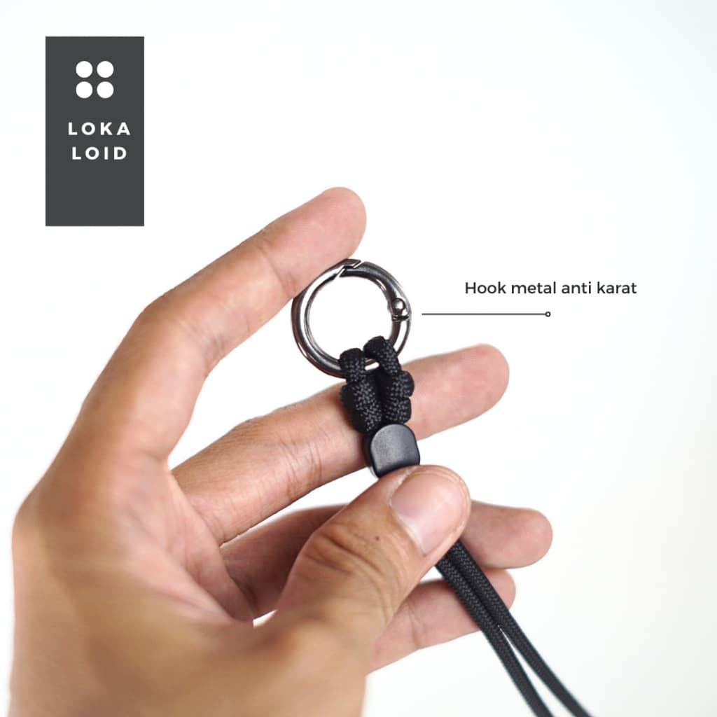 GANTUNGAN Lanyard Round Holder Casual Id Card Lanyard Ring Nametag Original Leather Design By Lokaloid รูปที่ 4