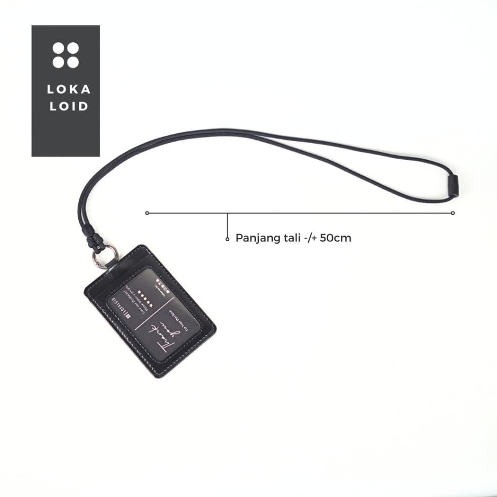 GANTUNGAN Lanyard Round Holder Casual Id Card Lanyard Ring Nametag Original Leather Design By Lokaloid รูปที่ 3