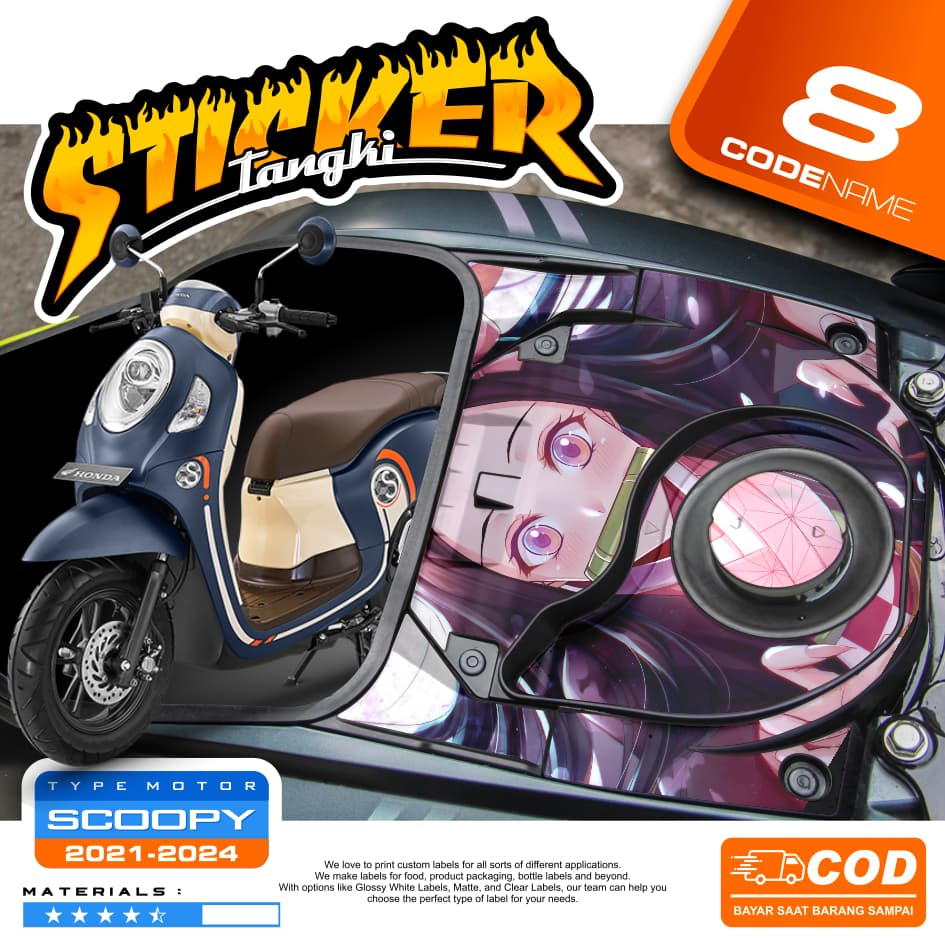 SCOOPY ใหม่ 2020 2021 2022 2023 2024 2025 TANK STICKERS Anti-Fade รถจักรยานยนต์ถัง Striping สติกเกอร์ รูปที่ 7