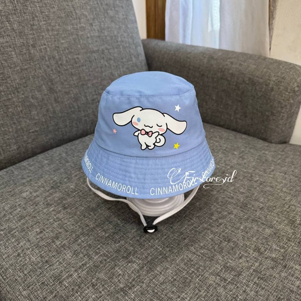 หมวกบักเก็ต Kuromi Melody Cinnamoroll Motif น่ารักล่าสุดสําหรับเด็กชายและเด็กหญิง รูปที่ 5