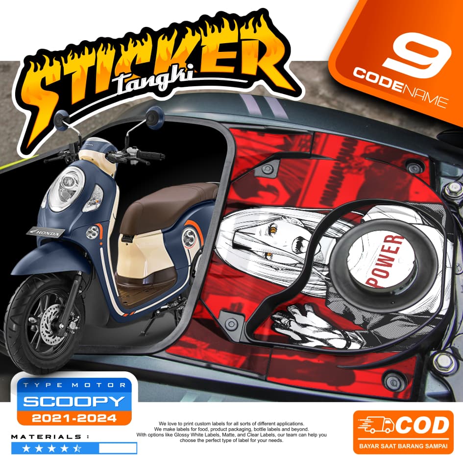 SCOOPY ใหม่ 2020 2021 2022 2023 2024 2025 TANK STICKERS Anti-Fade รถจักรยานยนต์ถัง Striping สติกเกอร์ รูปที่ 8
