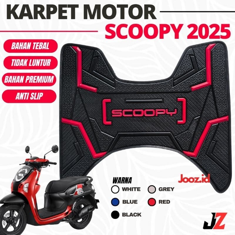 SCOOPY CARPET 2025 2026 รุ่นใหม่ใหม่ล่าสุด V2 PREMIUM RUBBER MATERIAL FLEXIBLE ANTI-FADE HONDA SCOOPY 2025 2026 รถจักรยานยนต์ CARPET รูปที่ 1