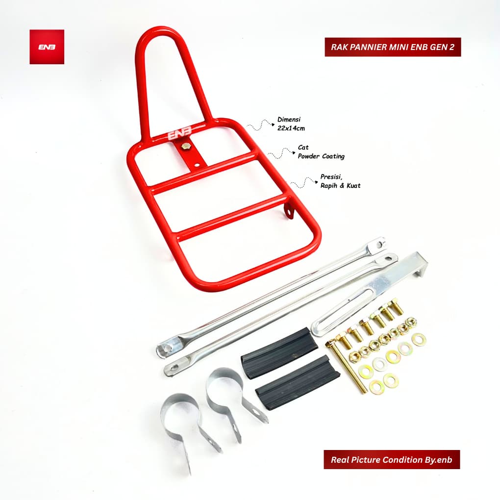 Mini fixie ตะกร้าจักรยาน federal cutterbike mtb Gravelbike - ชั้นวาง pannier กลาง INBgen-2 One Set รูปที่ 6