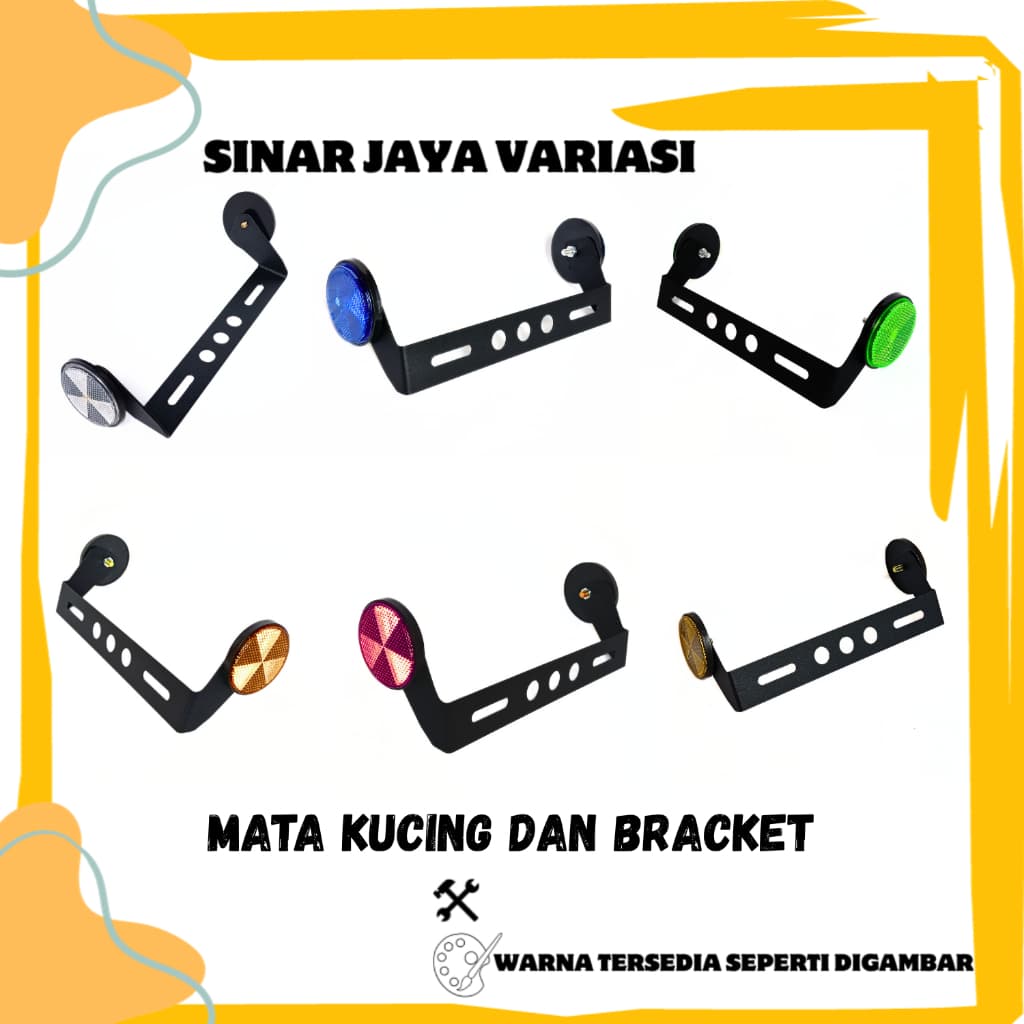 MATA YAMAHA FAZIO LOCATION PLATE BRACKET SET CAT EYE FAZIZIO CAT EYE RESERCTOR LAMP รูปที่ 1