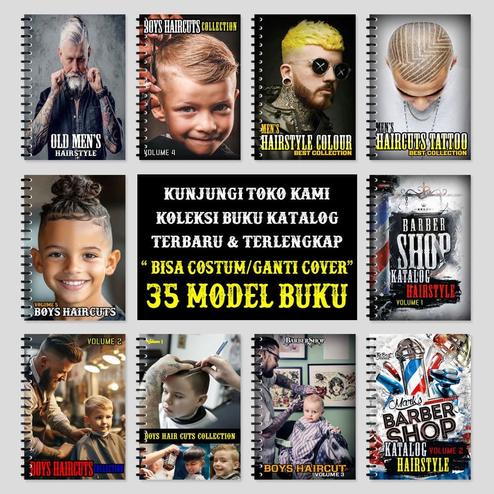 หนังสือโมเดลผมผู้ชายยอดนิยมสําหรับร้านตัดผม ตัดผม และร้านทําผม - ช1 รูปที่ 5